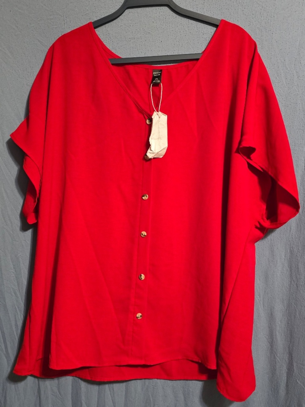Emery Rose NWT 4XL Red Blouse
